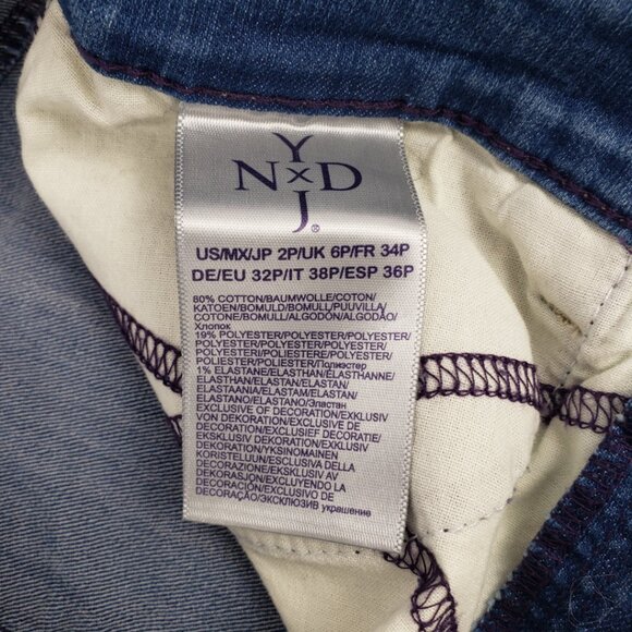 NYDJ 2P Lift Tuck Crochet Hem All Over Stretch Womens Doilie Ankle Jeans Pants - Picture 7 of 16